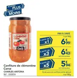 METRO CHARLES ANTONA Confiture de clémentine Corse offre