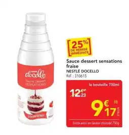 METRO Nestlé Docello Sauce dessert sensations offre