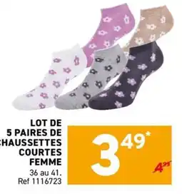 Trafic Chaussettes Courtes Femme offre