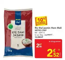 METRO METRO CHEF Riz thaï jasmin Hom Mali offre