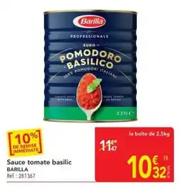METRO Barilla Sauce tomate basilic offre