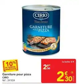 METRO CIRIO Garniture pour pizza offre
