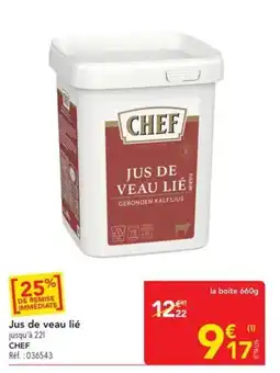 METRO CHEF Jus de veau lié offre