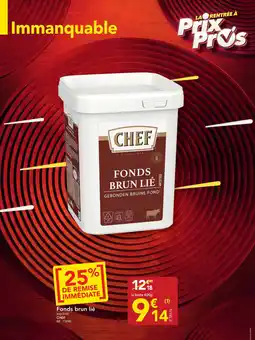 METRO Chef fonds brun lié offre