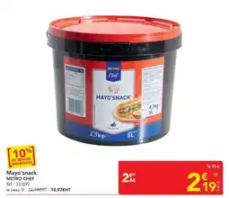 METRO METRO CHEF Mayo'snack offre