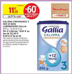 Intermarché Hyper Laboratoire gallia calisma croissance 3 dès 12 mois offre