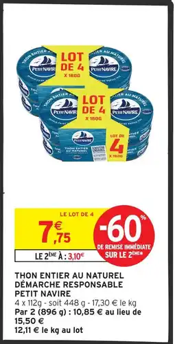 Intermarché Hyper Petit navire thon entier au naturel offre