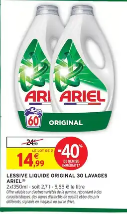 Intermarché Hyper Ariel lessive liquide original 30 lavages(b) offre