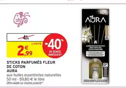 Intermarché Hyper Aura sticks parfumés fleur de coton offre