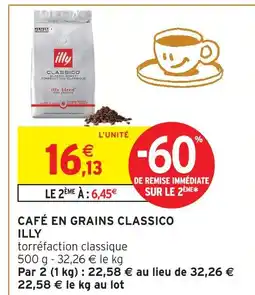 Intermarché Hyper Illy café en grains classico offre