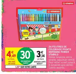 Intermarché Hyper Stabilo 24 feutres de coloriage offre