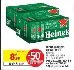 Intermarché Hyper Heineken bière blonde offre