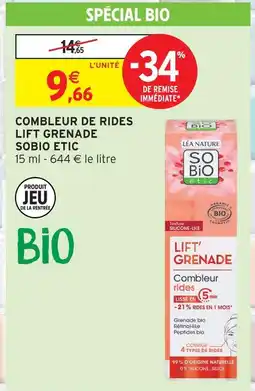 Intermarché Hyper So bio étic combler de rides lift grenade offre