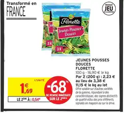 Intermarché Hyper Florette jeunes pousses douces offre