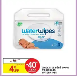 Intermarché Hyper Waterwipes lingettes bébé offre