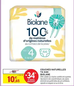Intermarché Hyper Biolane couches naturelles t4 x44 offre