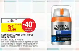Intermarché Hyper Men expert soin hydratant stop rides offre