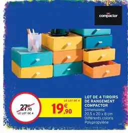 Intermarché Hyper Compactor lot de 4 tiroirs de rangement offre