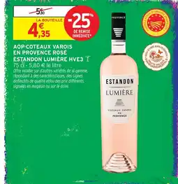 Intermarché Hyper Estandon aop coteaux varois en provence rosé lumière hve3 offre