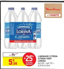 Intermarché Hyper Lorina limonade citron-citron vert offre