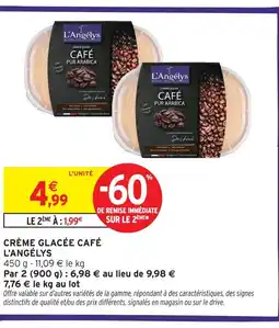 Intermarché Hyper L'angélys crème glacée café offre