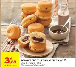 Intermarché Hyper Beignet chocolat noisettes x10 offre