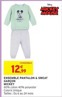 Intermarché Hyper Ensemble pantalon & sweat garçon mickey offre