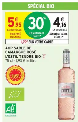 Intermarché Hyper L'estil aop sable de camargue rosé tendre bio offre