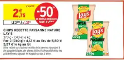 Intermarché Hyper Lay's chips recette paysanne nature offre