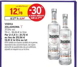 Intermarché Hyper Zoladkowa vodka offre