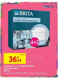 Intermarché Hyper Brita pack de 4 + 2 cartouches maxtra pro offre