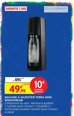 Intermarché Hyper Sodastream machine à gazéifier terra noir offre