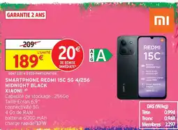 Intermarché Hyper Xiaomi smartphone redmi 15c 5g 4/256 midnight black offre