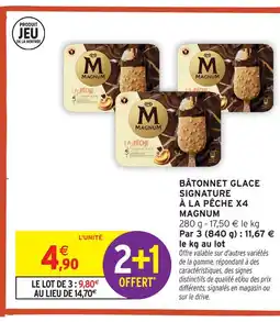 Intermarché Hyper Magnum bâtonnet glace signature à la pêche x4 offre