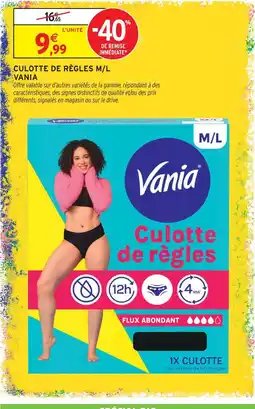 Intermarché Hyper Vania culotte de règles m/l offre