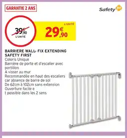 Intermarché Hyper Safety 1st barrière wall-fix extending offre
