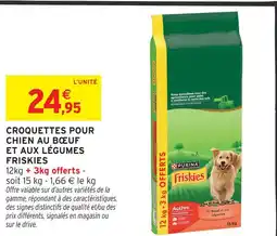 Intermarché Hyper Friskies croquettes pour chien au bœuf et aux légumes offre