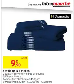 Intermarché Hyper Domédia set de bain 4 pièces offre