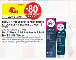 Intermarché Hyper Veet crème dépilatoire expert corps et jambes au beurre de karité offre