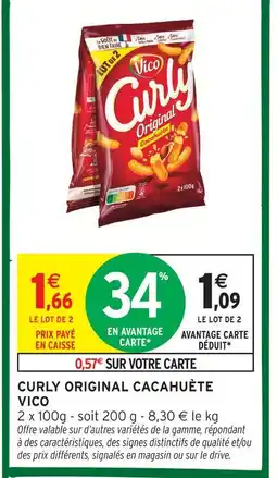 Intermarché Hyper Vico curly original cacahuète offre