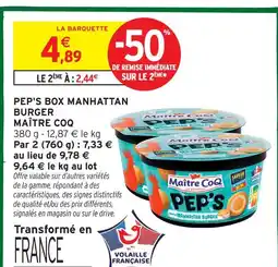 Intermarché Hyper Maître coq pep's box manhattan burger offre