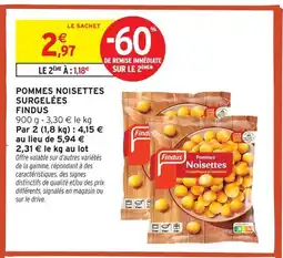 Intermarché Hyper Findus pommes noisettes surgelées offre