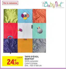 Intermarché Hyper Babynat tapis d'éveil offre