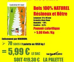 Point Vert Palette - bois 100% naturel résineux et hetre offre