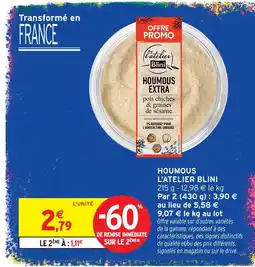 Intermarché Express L'atelier blini houmous offre