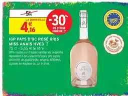 Intermarché Miss anais igp pays d'oc rosé gris hve3 offre