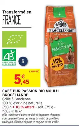 Intermarché Brocéliande café pur passion bio moulu offre