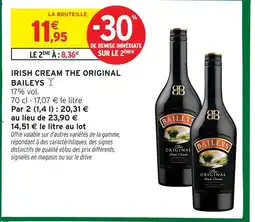 Intermarché Baileys irish cream the original offre
