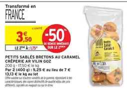 Intermarché Crêperie ar vilin goz petits sablés bretons au caramel offre