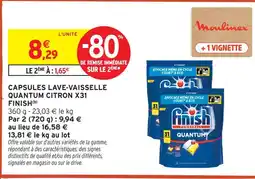 Intermarché Finish capsules lave-vaisselle quantum citron(b) offre
